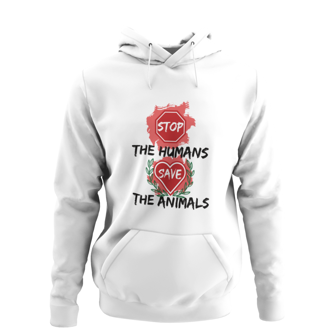 Stop the Humans - Organic Hoodie